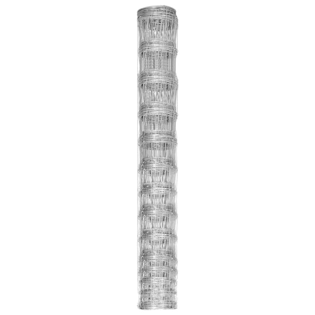 Recinzione da Giardino in Acciaio Zincato 50 m 150 cm Argento