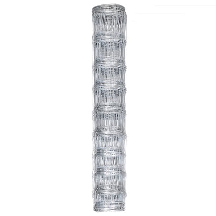 Recinzione da Giardino in Acciaio Zincato 50x1 m Argento
