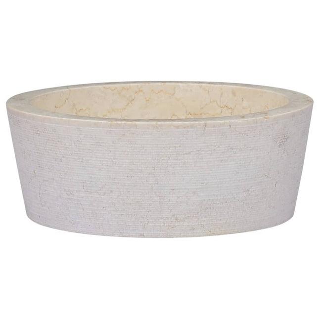 Lavandino Crema ÃƒËœ40x15 cm in Marmo
