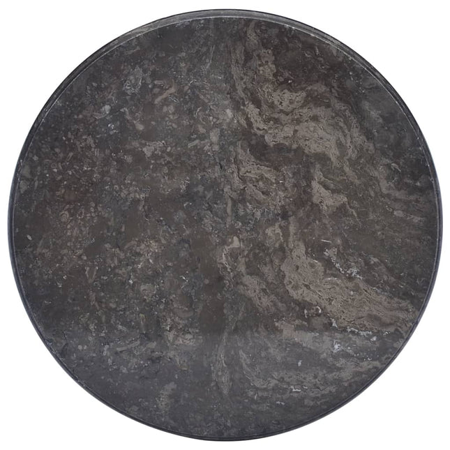 Piano per Tavolo Nero Ã˜50x2,5 cm in Marmo