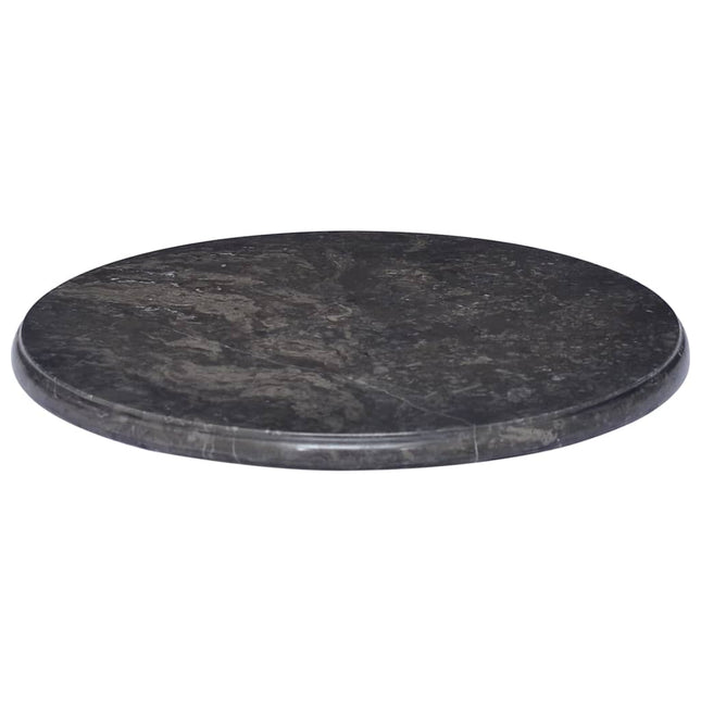 Piano per Tavolo Nero Ã˜50x2,5 cm in Marmo