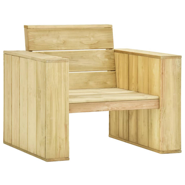 Sedia da Giardino con Cuscini Blu Reale Legno Pino Impregnato
