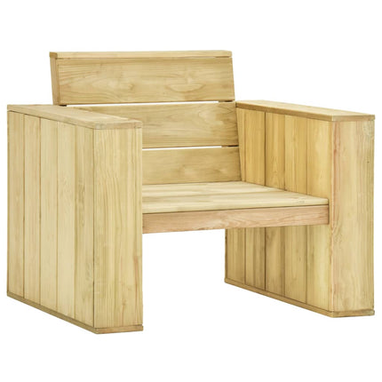 Sedie da Giardino 2 pz e Cuscini Grigi Legno Pino Impregnato