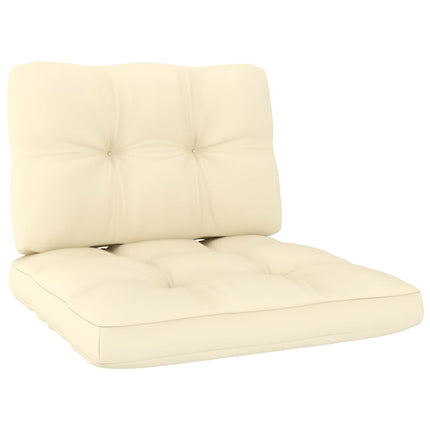 Sedie da Giardino 2 pz e Cuscini Crema Legno Pino Impregnato