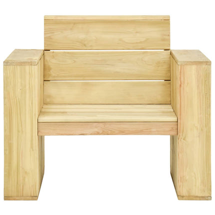 Sedie da Giardino 2 pz e Cuscini Rossi Legno Pino Impregnato