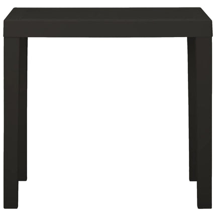 Tavolo da Giardino Antracite 79x65x72 cm in Plastica
