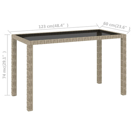 Set da Pranzo da Giardino 6 pz con Cuscini in Polyrattan Beige
