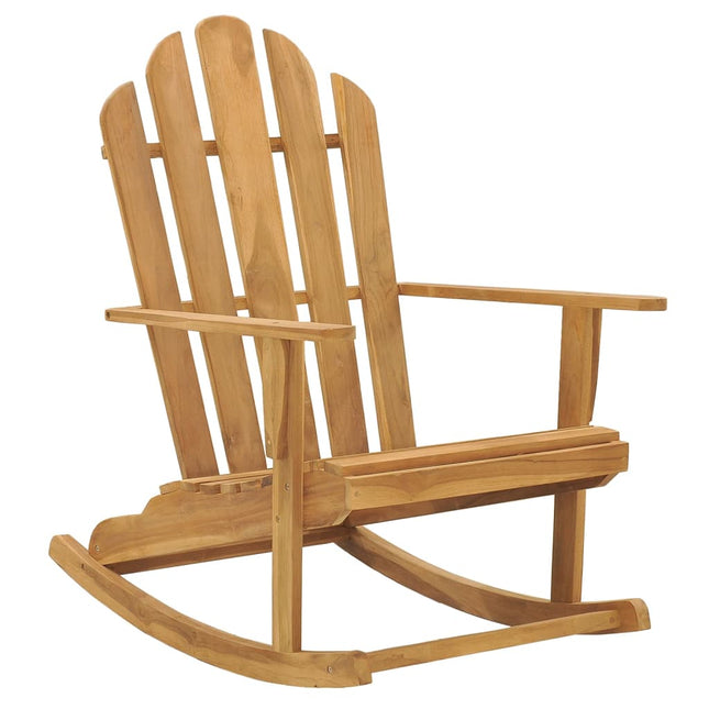 Sedia da Giardino a Dondolo Adirondack Legno Massello di Teak