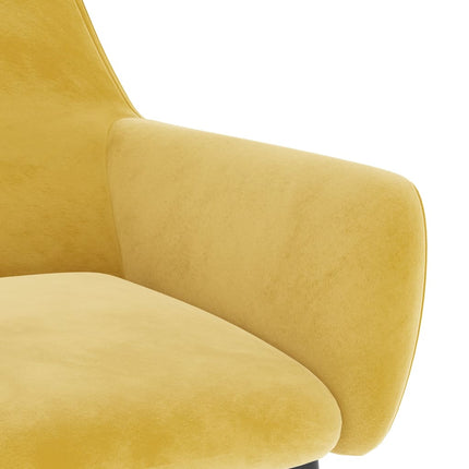 Sedie da Pranzo 6 pz Giallo Senape in Velluto