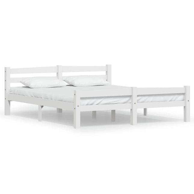 Giroletto senza Materasso Bianco 160x200 cm in Legno di Pino