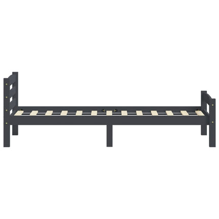 Giroletto senza Materasso Grigio Scuro 100x200 cm Legno Pino
