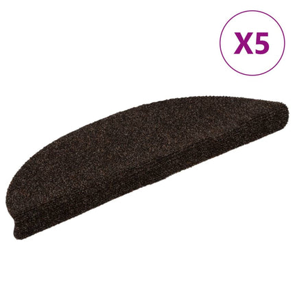 Tappetini Adesivi per Scale 5 pz Marroni 56x17x3 cm Agugliati