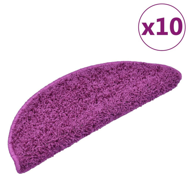 Tappetini per Scale 10 pz 65x21x4 cm Viola