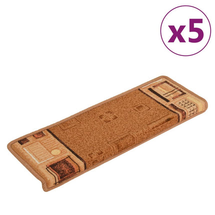 Tappetini per Scale Autoadesivi 5 pz 65x21x4 cm Beige