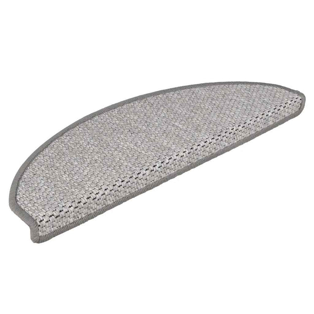 Tappeti Autoadesivi Scale Aspetto Sisal 15 pz 65x21x4cm Platino