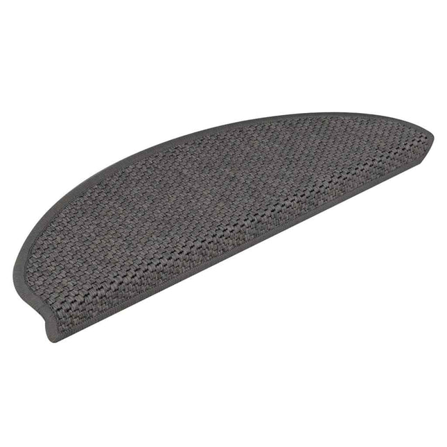 Tappeti Autoadesivi Scale Aspetto Sisal 15 pz 65x21x4cm Argento