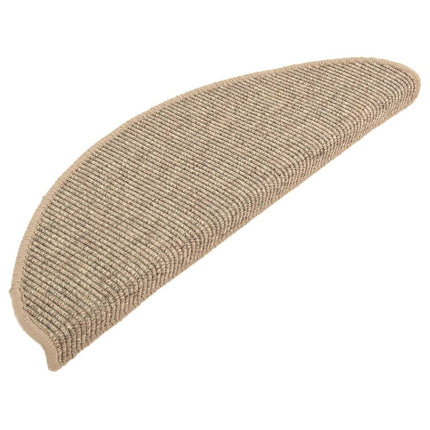 Tappetini Autoadesivi per Scale 15 pz Beige Scuro 65x21x4 cm
