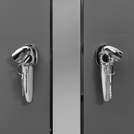 Copribidone per Spazzatura Triplo 207x77,5x112,5cm Acciaio Inox