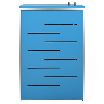 Copri Bidoni Pattumiera Doppia 138x77,5x112,5 cm Acciaio Inox