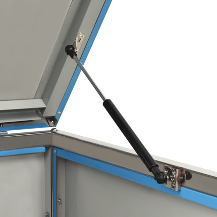 Copri Bidoni Pattume Quadruplo 276,5x77,5x112,5 cm Acciaio Inox