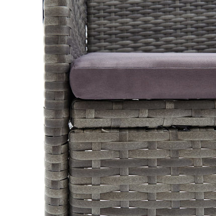 Set da Pranzo da Giardino 11 pz Grigio