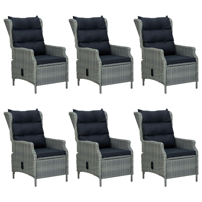 Set da Pranzo da Giardino 7 pz Grigio Chiaro