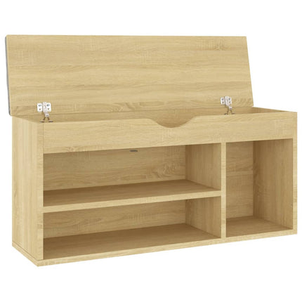 Panca Porta Scarpe Cuscino Rovere Sonoma 104x30x49 Multistrato