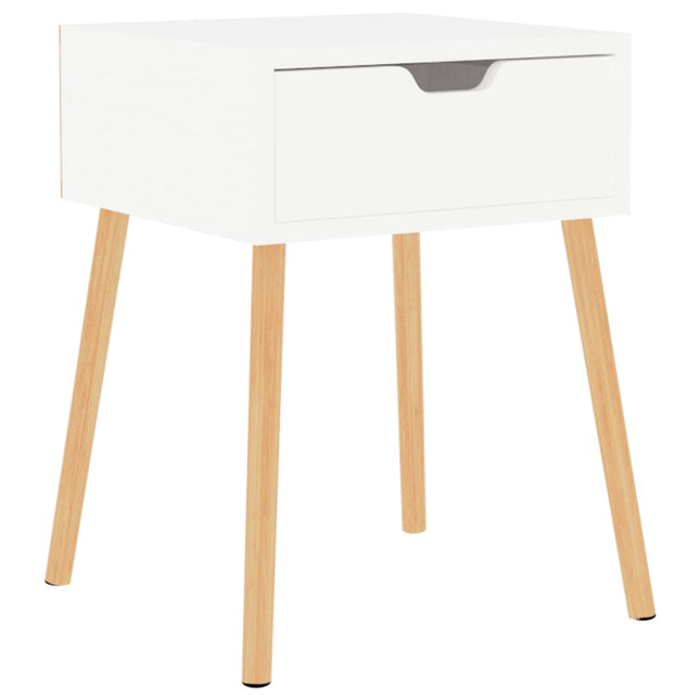 Comodino Bianco 40x40x56 cm in Legno Multistrato