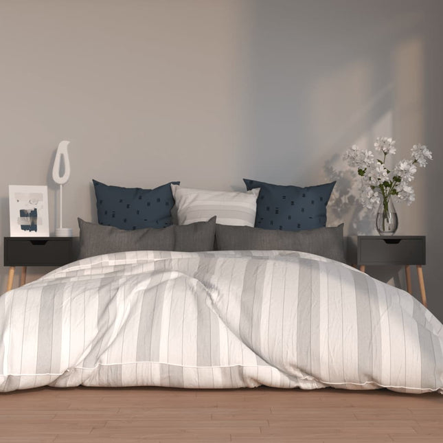 Comodini 2 pz Neri 40x40x56 cm in Legno Multistrato