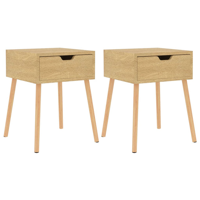 Comodini 2pz Rovere Sonoma 40x40x56 cm in Legno Multistrato
