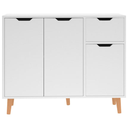 Credenza Bianca 90x30x72 cm in Legno Multistrato