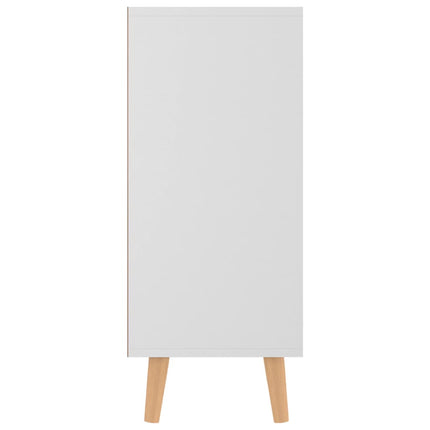 Credenza Bianca 90x30x72 cm in Legno Multistrato