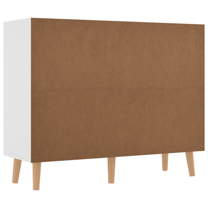 Credenza Bianca 90x30x72 cm in Legno Multistrato
