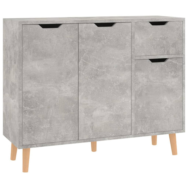 Credenza Grigio Cemento 90x30x72 cm in Legno Multistrato