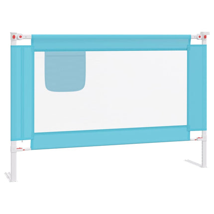 Sponda Letto di Sicurezza per Bambini Blu 100x25 cm in Tessuto