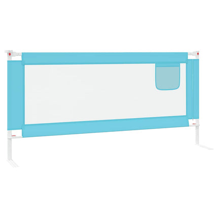 Sponda Letto di Sicurezza per Bambini Blu 200x25 cm in Tessuto