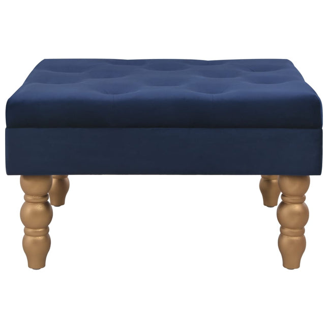 Sgabello Blu Marino 60x60x36 cm in Velluto