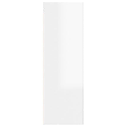 Mobile Porta TV Bianco Lucido 30,5x30x90cm in Legno Multistrato