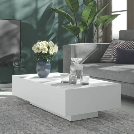 Tavolino da Salotto Bianco 100x49,5x31 cm in Legno Multistrato