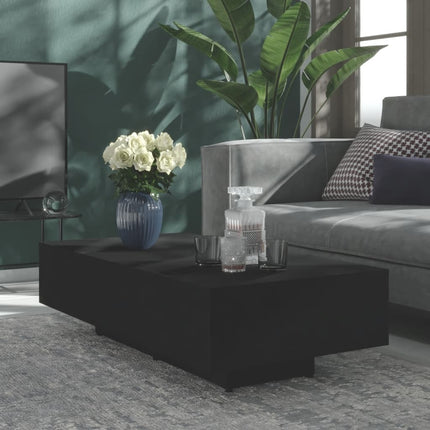 Tavolino da Salotto Nero 100x49,5x31 cm in Legno Multistrato