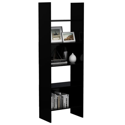 Libreria Nera 60x35x180 cm in Legno Multistrato