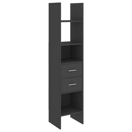 Libreria Grigia 40x35x180 cm in Legno Multistrato