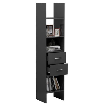 Libreria Grigia 40x35x180 cm in Legno Multistrato