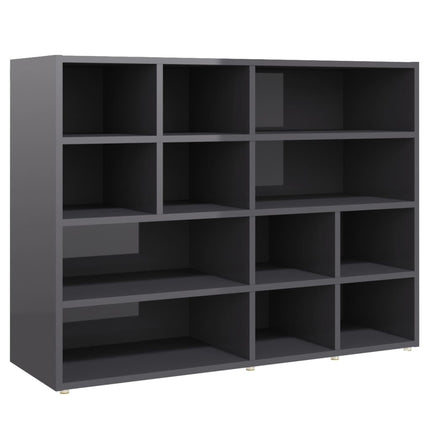 Credenza Grigio Lucido 97x32x72 cm in Legno Multistrato