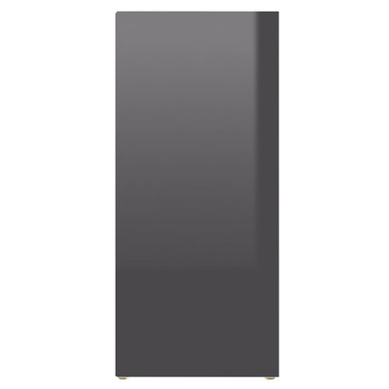 Credenza Grigio Lucido 97x32x72 cm in Legno Multistrato