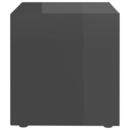 Mobile Porta TV Grigio Lucido 37x35x37 cm in Legno Multistrato