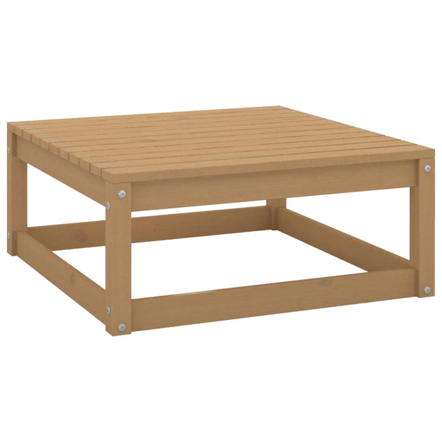Poggiapiedi da Giardino 70x70x30 cm ambra in Legno di Pino