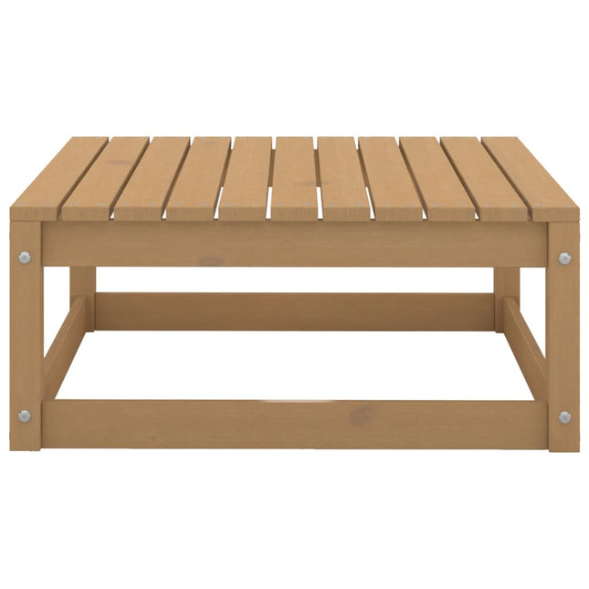 Poggiapiedi da Giardino 70x70x30 cm ambra in Legno di Pino