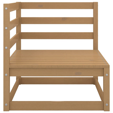 Set Salotto da Giardino 3 pz Ambrato in Legno Massello di Pino