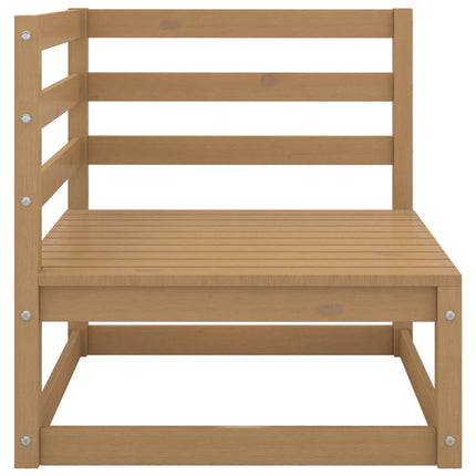 Set Divani da Giardino 2 pz Cuscini Marrone ambra Pino Massello